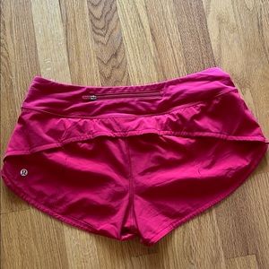 Lululemon speed up short in RED. 2.5” length.